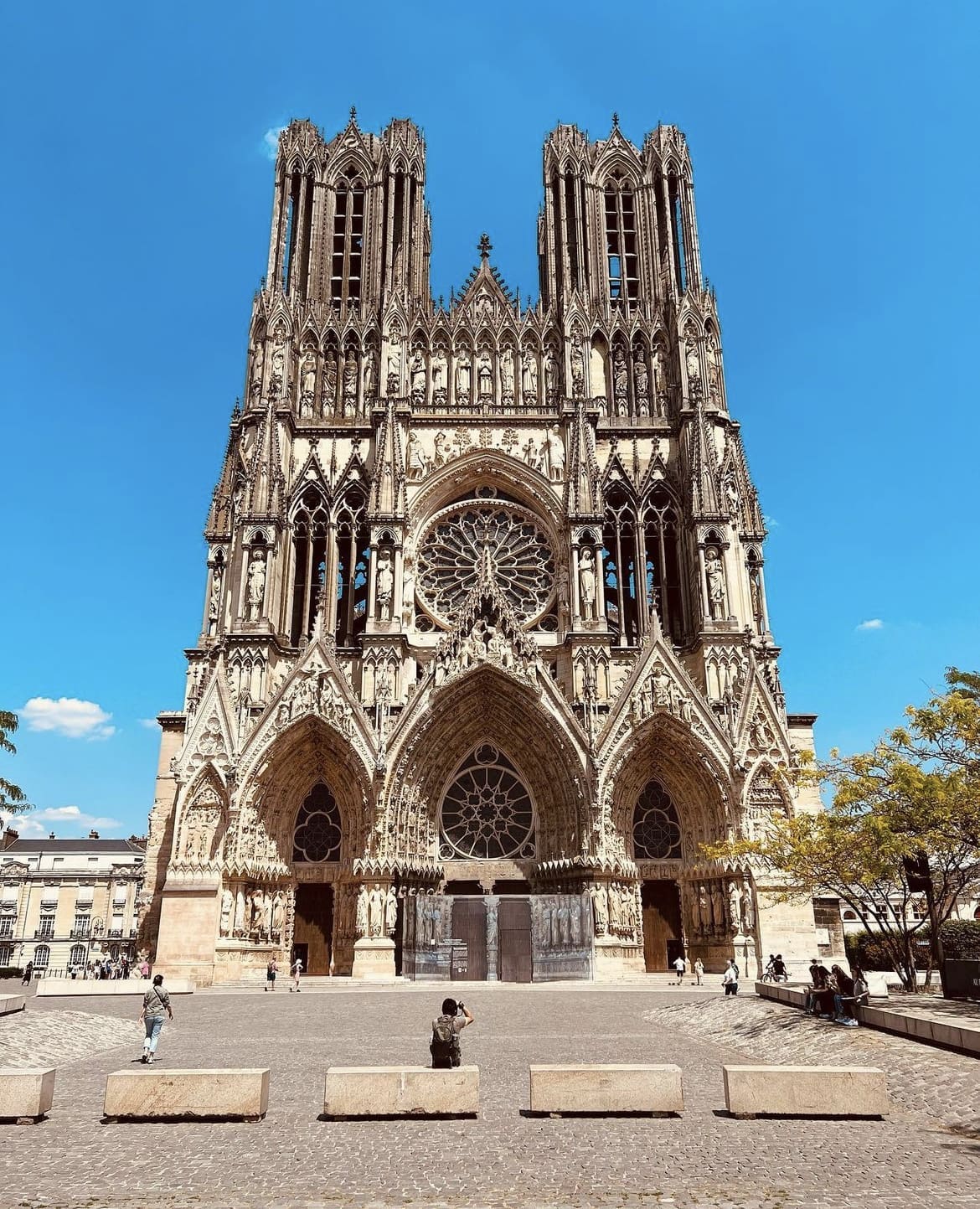 Cathedral in Champagne, France Countryside